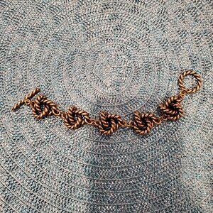 Brass Nautical Knot Toggle Bracelet
